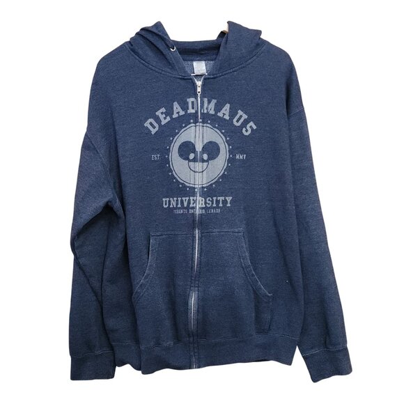 DeadMau5 University Blue Full Zip Hoodie Size L - Picture 2 of 5